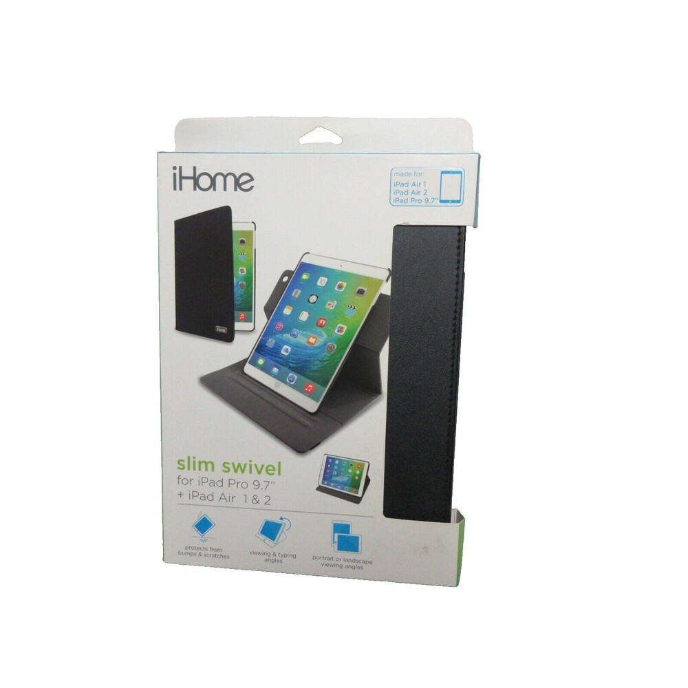 iHome Slim Swivel for iPad Air & Air 2 -Black Portrait or landscape viewing angl